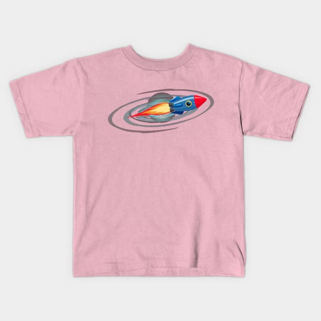 Space Travel Space Aesthetic Kids T-Shirt by rjstyle7